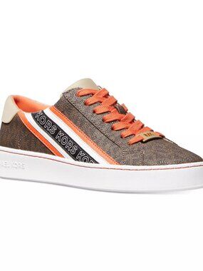 MICHAEL Michael Kors Women's Slade Lace-Up Sneakers - Brown & Orange - Size 10